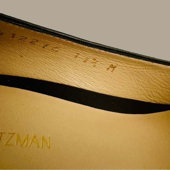 NWOT Stuart Weitzman Black Leather ‘Tippi 75’ Pointed Toe Pumps Size 11.5 - Picture 5 of 16